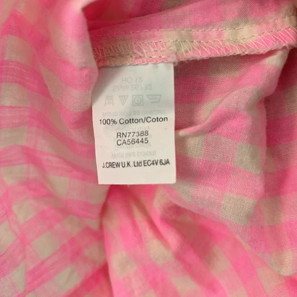 J. Crew neon checkered button down - Picture 4 of 4